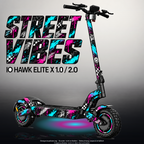 IO HAWK ELITE X 1.0 / 2.0 SKIN | STREET VIBES – Designvisualisierung mit Licht in der Skinfarbe; Scooter nicht enthalten, Beleuchtung separat erhältlich