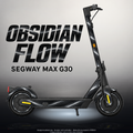 SEGWAY MAX G30 SKIN | OBSIDIAN FLOW – Designvisualisierung mit Licht in der Skinfarbe; Scooter nicht enthalten, Beleuchtung separat erhältlich