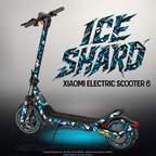 XIAOMI ELECTRIC SCOOTER 6 SKIN | ICE SHARD – Designvisualisierung im Studio-Look mit Licht in der Skinfarbe; Scooter nicht enthalten, Beleuchtung separat erhältlich
