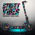 SEGWAY MAX G30 SKIN | STREET VIBES – Designvisualisierung im Studio-Look mit Licht in der Skinfarbe; Scooter nicht enthalten, Beleuchtung separat erhältlich