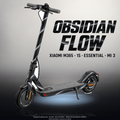 XIAOMI M365 / 1S / ESSENTIAL / MI 3 SKIN | OBSIDIAN FLOW – Designvisualisierung im Studio-Look mit Licht in der Skinfarbe; Scooter nicht enthalten, Beleuchtung separat erhältlich