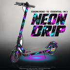 XIAOMI M365 / 1S / ESSENTIAL / MI 3 SKIN | NEON DRIP – Designvisualisierung mit Licht in der Skinfarbe; Scooter nicht enthalten, Beleuchtung separat erhältlich