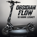 IO HAWK LEGACY SKIN | OBSIDIAN FLOW – Designvisualisierung mit Licht in der Skinfarbe; Scooter nicht enthalten, Beleuchtung separat erhältlich