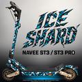NAVEE ST3 / ST3 PRO SKIN | ICE SHARD – Designvisualisierung mit Licht in der Skinfarbe; Scooter nicht enthalten, Beleuchtung separat erhältlich