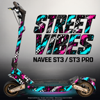 NAVEE ST3 / ST3 PRO SKIN | STREET VIBES – Designvisualisierung mit Licht in der Skinfarbe; Scooter nicht enthalten, Beleuchtung separat erhältlich