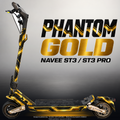 NAVEE ST3 / ST3 PRO SKIN | PHANTOM GOLD – Designvisualisierung im Studio-Look mit Licht in der Skinfarbe; Scooter nicht enthalten, Beleuchtung separat erhältlich