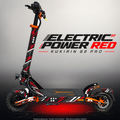 KUKIRIN G2 PRO SKIN | ELECTRIC POWER RED – Designvisualisierung im Studio-Look mit Licht in der Skinfarbe; Scooter nicht enthalten, Beleuchtung separat erhältlich