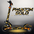 KUKIRIN G2 PRO SKIN | PHANTOM GOLD – Designvisualisierung im Studio-Look mit Licht in der Skinfarbe; Scooter nicht enthalten, Beleuchtung separat erhältlich