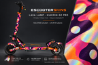 KUKIRIN G2 PRO SKIN | LAVA LAMP – Holo-Effekt simuliert; +24,99 EUR Aufpreis. Digitale Materialsimulation, keine physische Druckprobe. Nur Body-Skin; Scooter und Felgenaufkleber nicht enthalten.
