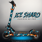 KUKIRIN G2 PRO SKIN | ICE SHARD – Designvisualisierung mit Licht in der Skinfarbe; Scooter nicht enthalten, Beleuchtung separat erhältlich