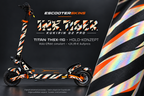 KUKIRIN G2 PRO SKIN | INK TIGER – Holo-Effekt simuliert; +24,99 EUR Aufpreis. Digitale Materialsimulation, keine physische Druckprobe. Nur Body-Skin; Scooter und Felgenaufkleber nicht enthalten.
