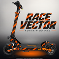 KUKIRIN G2 PRO SKIN | RACE VECTOR – Designvisualisierung im Studio-Look mit Licht in der Skinfarbe; Scooter nicht enthalten, Beleuchtung separat erhältlich