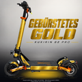 KUKIRIN G2 PRO SKIN | GEBÜRSTETES GOLD – Designvisualisierung mit Licht in der Skinfarbe; Scooter nicht enthalten, Beleuchtung separat erhältlich