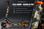 KUKIRIN G2 PRO SKIN | FIELD ARMOR – Holo-Effekt simuliert; +24,99 EUR Aufpreis. Digitale Materialsimulation, keine physische Druckprobe. Nur Body-Skin; Scooter und Felgenaufkleber nicht enthalten.