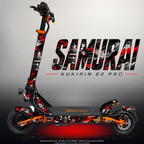 KUKIRIN G2 PRO SKIN | SAMURAI – Designvisualisierung mit Licht in der Skinfarbe; Scooter nicht enthalten, Beleuchtung separat erhältlich