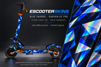 KUKIRIN G2 PRO SKIN | BLUE SHARDS – Holo-Effekt simuliert; +24,99 EUR Aufpreis. Digitale Materialsimulation, keine physische Druckprobe. Nur Body-Skin; Scooter und Felgenaufkleber nicht enthalten.