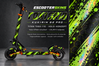 KUKIRIN G2 PRO SKIN | TOXIC GRID – Holo-Effekt simuliert; +24,99 EUR Aufpreis. Digitale Materialsimulation, keine physische Druckprobe. Nur Body-Skin; Trittbrett und Felgenaufkleber separat; Scooter nicht enthalten.