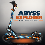 KUKIRIN G2 PRO SKIN | ABYSS EXPLORER – Designvisualisierung mit Licht in der Skinfarbe; Scooter nicht enthalten, Beleuchtung separat erhältlich
