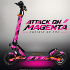 KUKIRIN G2 PRO SKIN | ATTACK ON MAGENTA – Designvisualisierung im Studio-Look mit Licht in der Skinfarbe; Scooter nicht enthalten, Beleuchtung separat erhältlich