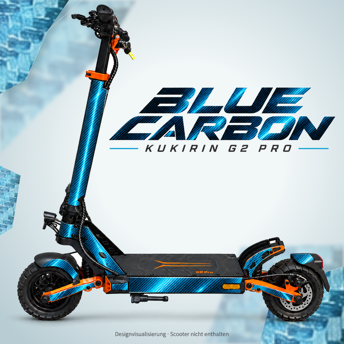 Kukirin G2 Pro Skin – BLUE CARBON
