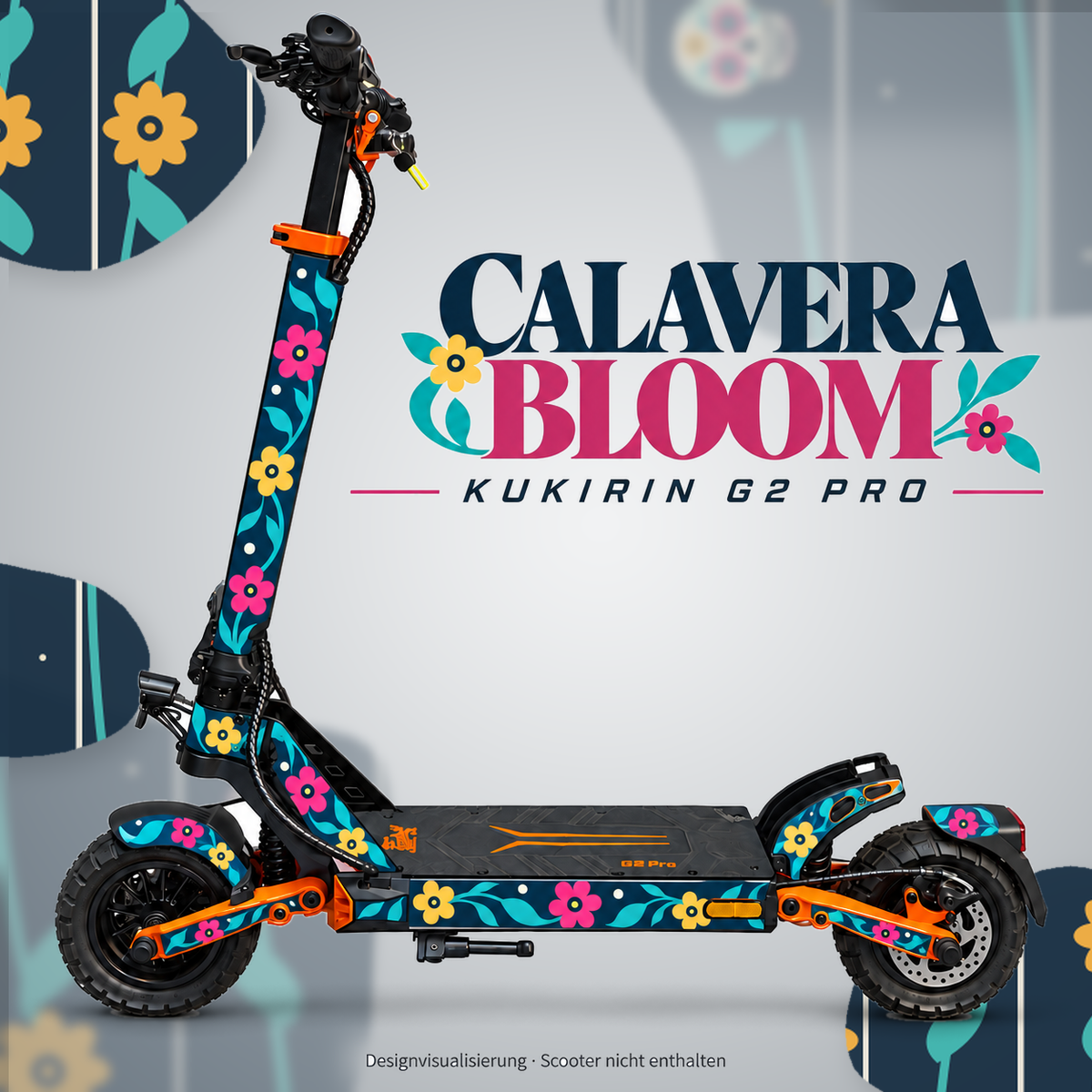 Kukirin G2 Pro Skin – CALAVERA BLOOM