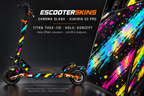 KUKIRIN G2 PRO SKIN | CHROMA SLASH – Holo-Effekt simuliert; +24,99 EUR Aufpreis. Digitale Materialsimulation, keine physische Druckprobe. Nur Body-Skin; Scooter und Felgenaufkleber nicht enthalten.
