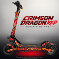 KUKIRIN G2 PRO SKIN | CRIMSON DRAGON RED – Designvisualisierung mit Licht in der Skinfarbe; Scooter nicht enthalten, Beleuchtung separat erhältlich