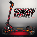 KUKIRIN G2 PRO SKIN | CRIMSON ORBIT – Designvisualisierung mit Licht in der Skinfarbe; Scooter nicht enthalten, Beleuchtung separat erhältlich