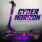 KUKIRIN G2 PRO SKIN | CYBER HORIZON – Designvisualisierung mit Licht in der Skinfarbe; Scooter nicht enthalten, Beleuchtung separat erhältlich