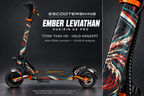 KUKIRIN G2 PRO SKIN | EMBER LEVIATHAN – Holo-Effekt simuliert; +24,99 EUR Aufpreis. Digitale Materialsimulation, keine physische Druckprobe. Nur Body-Skin; Scooter und Felgenaufkleber nicht enthalten.