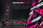 KUKIRIN G2 PRO SKIN | MAGENTA CHAOS – Holo-Effekt simuliert; +24,99 EUR Aufpreis. Digitale Materialsimulation, keine physische Druckprobe. Nur Body-Skin; Scooter und Felgenaufkleber nicht enthalten.