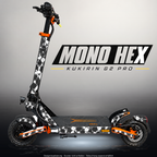 KUKIRIN G2 PRO SKIN | MONO HEX – Designvisualisierung im Studio-Look mit Licht in der Skinfarbe; Scooter nicht enthalten, Beleuchtung separat erhältlich
