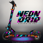 KUKIRIN G2 PRO SKIN | NEON DRIP – Designvisualisierung mit Licht in der Skinfarbe; Scooter nicht enthalten, Beleuchtung separat erhältlich