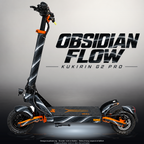 KUKIRIN G2 PRO SKIN | OBSIDIAN FLOW – Designvisualisierung mit Licht in der Skinfarbe; Scooter nicht enthalten, Beleuchtung separat erhältlich