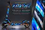 KUKIRIN G2 PRO SKIN | OCEAN DRIVE – Holo-Effekt simuliert; +24,99 EUR Aufpreis. Digitale Materialsimulation, keine physische Druckprobe. Nur Body-Skin; Scooter und Felgenaufkleber nicht enthalten.