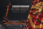 KUKIRIN G2 PRO SKIN | SCARLET DRAGON – Holo-Effekt simuliert; +24,99 EUR Aufpreis. Digitale Materialsimulation, keine physische Druckprobe. Nur Body-Skin; Trittbrett und Felgenaufkleber separat; Scooter nicht enthalten.