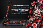 KUKIRIN G2 PRO SKIN | SHADOW ONI – Holo-Effekt simuliert; +24,99 EUR Aufpreis. Digitale Materialsimulation, keine physische Druckprobe. Nur Body-Skin; Trittbrett und Felgenaufkleber separat; Scooter nicht enthalten.