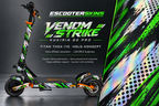 KUKIRIN G2 PRO SKIN | VENOM STRIKE – Holo-Effekt simuliert; +24,99 EUR Aufpreis. Digitale Materialsimulation, keine physische Druckprobe. Nur Body-Skin; Trittbrett und Felgenaufkleber separat; Scooter nicht enthalten.