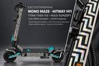 HITWAY H11 SKIN | MONO MAZE – Holo-Effekt simuliert; +24,99 EUR Aufpreis. Digitale Materialsimulation, keine physische Druckprobe. Nur Body-Skin; Scooter und Felgenaufkleber nicht enthalten.