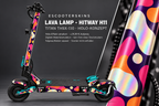 HITWAY H11 SKIN | LAVA LAMP – Holo-Effekt simuliert; +24,99 EUR Aufpreis. Digitale Materialsimulation, keine physische Druckprobe. Nur Body-Skin; Scooter und Felgenaufkleber nicht enthalten.
