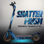 SEGWAY NINEBOT E3 / E3 PRO SKIN | SHATTER PRISM – Designvisualisierung mit Licht in der Skinfarbe; Scooter nicht enthalten, Beleuchtung separat erhältlich