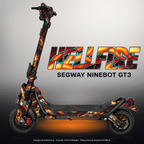 SEGWAY NINEBOT GT3 SKIN | HELLFIRE – Designvisualisierung mit Licht in der Skinfarbe; Scooter nicht enthalten, Beleuchtung separat erhältlich