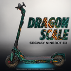 SEGWAY NINEBOT E3 / E3 PRO SKIN | DRAGON SCALE – Designvisualisierung mit Licht in der Skinfarbe; Scooter nicht enthalten, Beleuchtung separat erhältlich