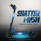 VMAX NEW VX4 SKIN | SHATTER PRISM – Designvisualisierung mit Licht in der Skinfarbe; Scooter nicht enthalten, Beleuchtung separat erhältlich