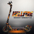 SEGWAY NINEBOT E3 / E3 PRO SKIN | HELLFIRE – Designvisualisierung mit Licht in der Skinfarbe; Scooter nicht enthalten, Beleuchtung separat erhältlich