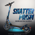 XIAOMI ELECTRIC SCOOTER 6 SKIN | SHATTER PRISM – Designvisualisierung mit Licht in der Skinfarbe; Scooter nicht enthalten, Beleuchtung separat erhältlich