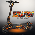 IO HAWK LEGACY SKIN | HELLFIRE – Designvisualisierung mit Licht in der Skinfarbe; Scooter nicht enthalten, Beleuchtung separat erhältlich