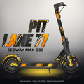 SEGWAY MAX G30 SKIN | PIT LANE 77 – Designvisualisierung mit Licht in der Skinfarbe; Scooter nicht enthalten, Beleuchtung separat erhältlich