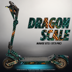 NAVEE ST3 / ST3 PRO SKIN | DRAGON SCALE – Designvisualisierung mit Licht in der Skinfarbe; Scooter nicht enthalten, Beleuchtung separat erhältlich