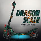 NAVEE UT5 MAX SKIN | DRAGON SCALE – Designvisualisierung mit Licht in der Skinfarbe; Scooter nicht enthalten, Beleuchtung separat erhältlich